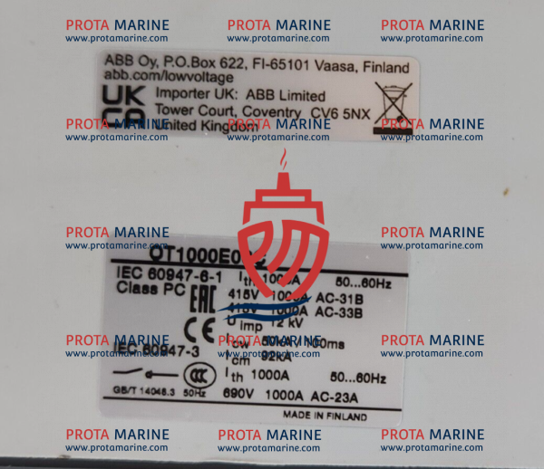 ABB OT1000E03C 3-Pole Manual Change-Over Switch 1000A | Marine Switchgear - Image 4