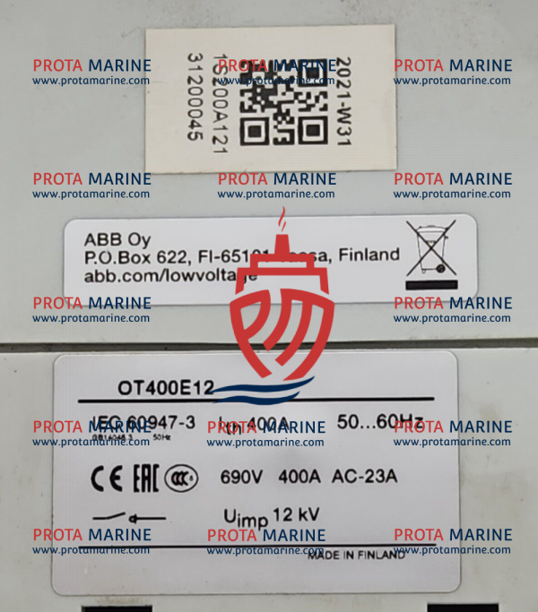 ABB OT400E12 3-Pole Base Mounted Switch Disconnector 400A | Marine Electrical - Image 3