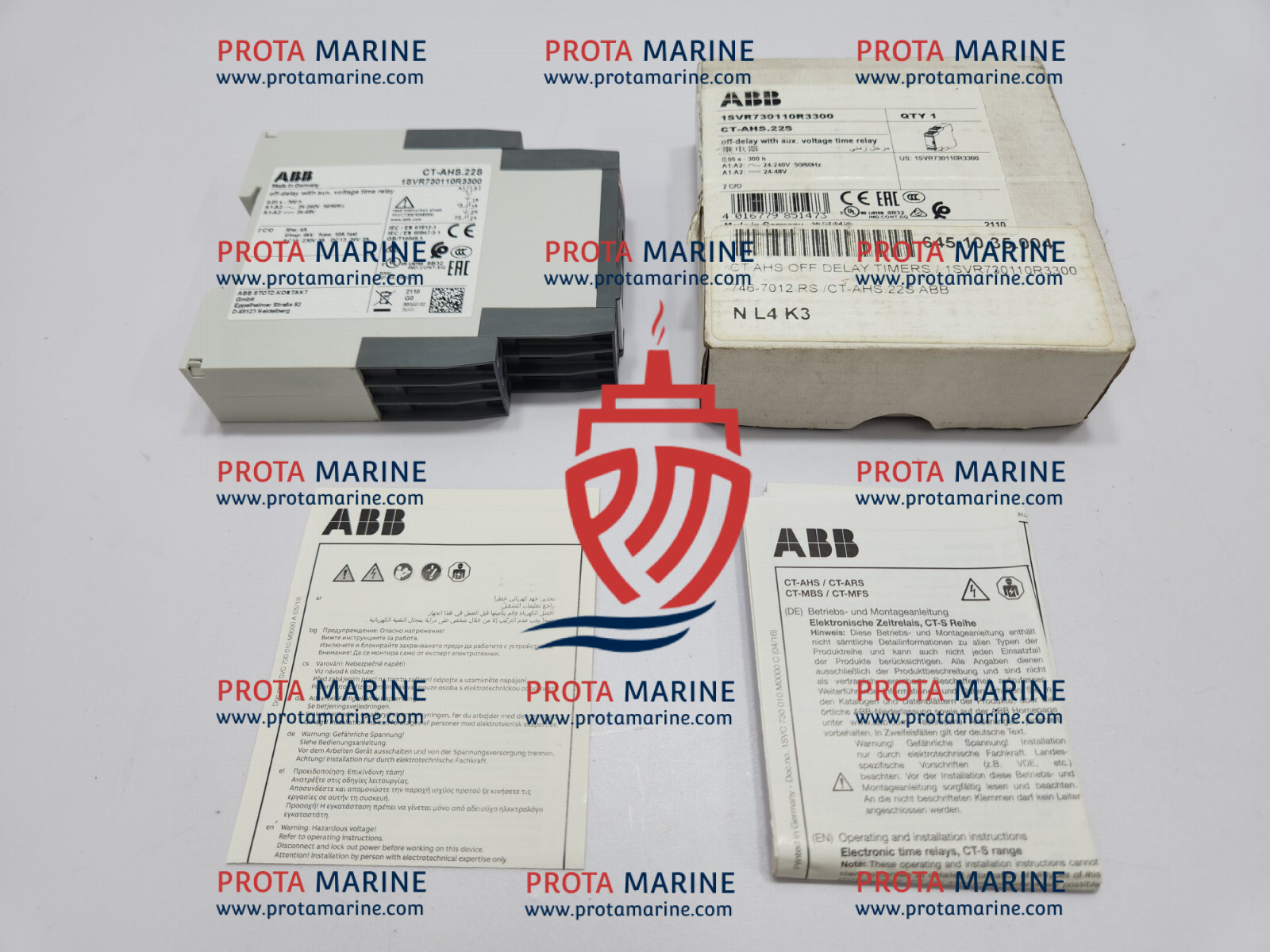 ABB CT-AHS.22S Off Delay Time Relay with Auxiliary Voltage | 1SVR730110R3300