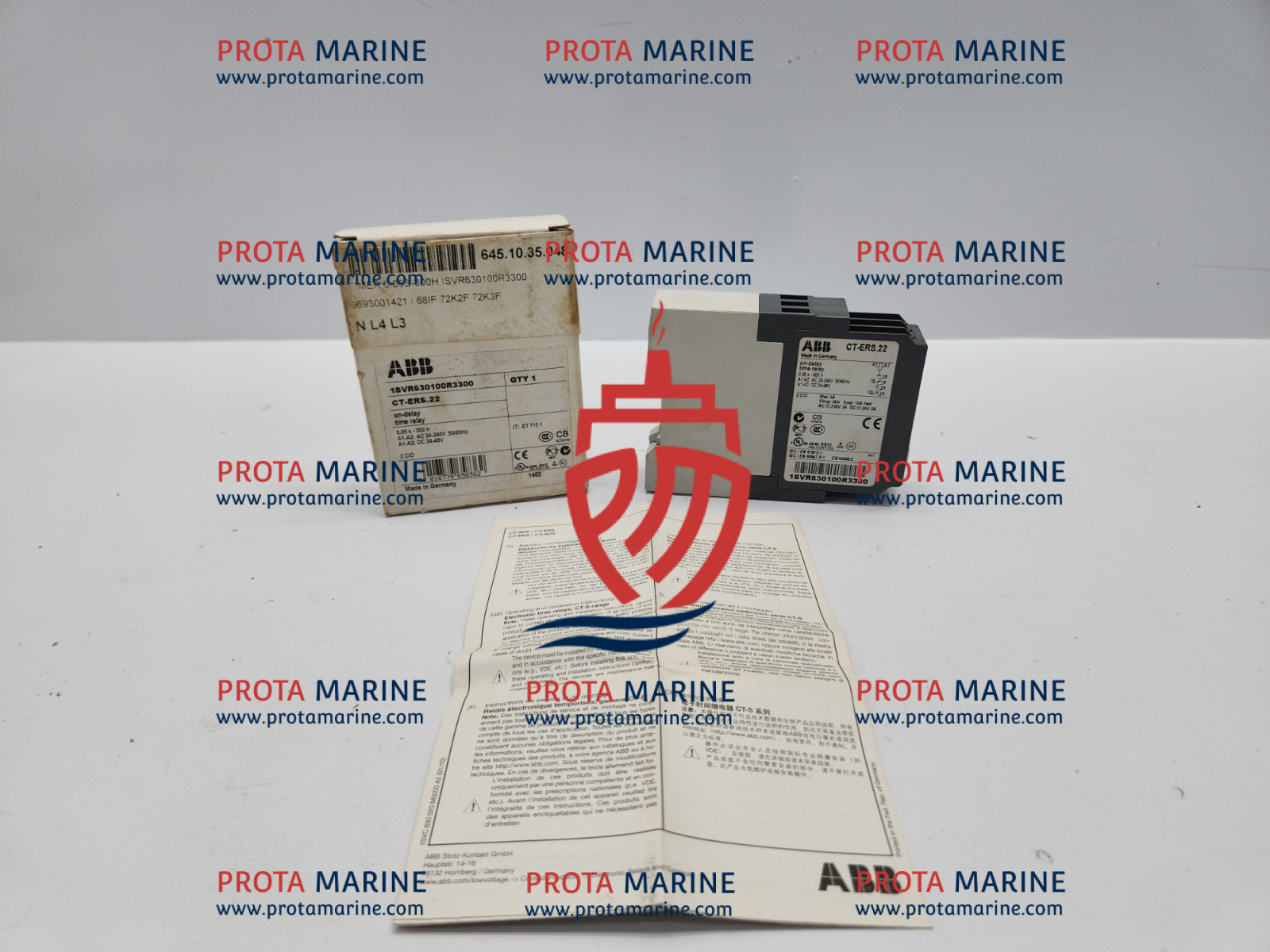 ABB CT-ERS.22 On-Delay Time Relay 1SVR630100R3300 for Marine Control Systems