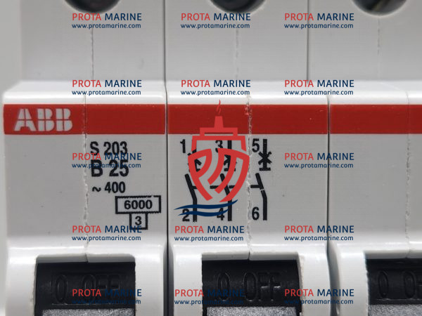 ABB S203-B25 3-Pole Miniature Circuit Breaker 2CDS253001R0255 | Marine MCB - Image 3
