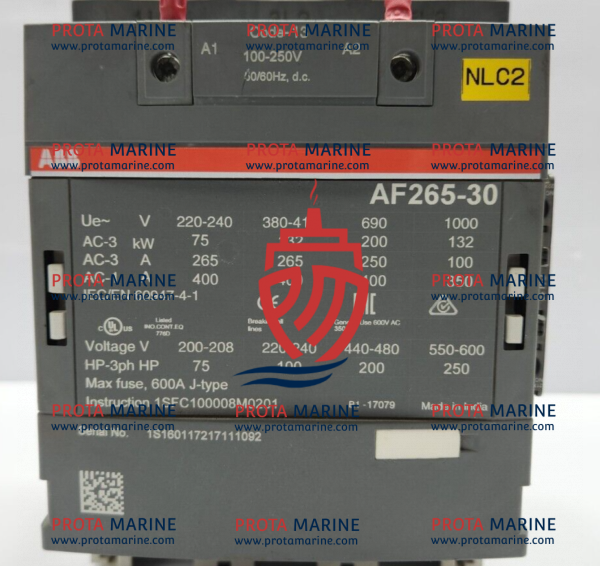ABB AF265-30 3-Pole Contactor 600V AC 350A | Marine Power Distribution - Image 2